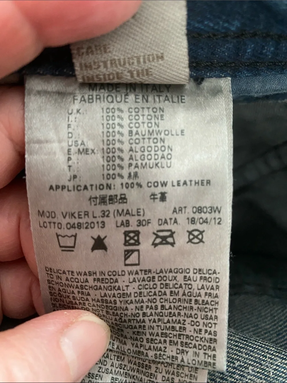 DIESEL Biker Industries Darron Blue Eyecons 2012 2nd Edition Jeans Denim Men’s